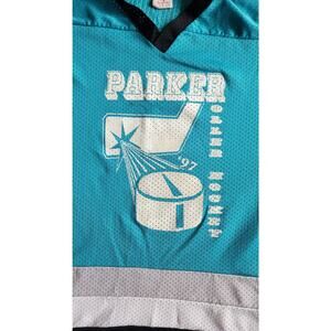 Mens Vintage Large Parker Roller Hockey Jersey 1997
